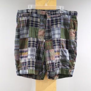 Mens Polo Ralph Lauren Madras Plaid Shorts Sz 40
